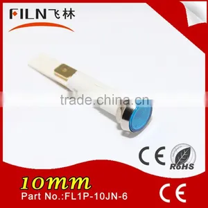 Dia 10mm Nylon PA66 Round Flat Power 24vdc Led Flush Indicator Lamps 24 V thumbnail-1
