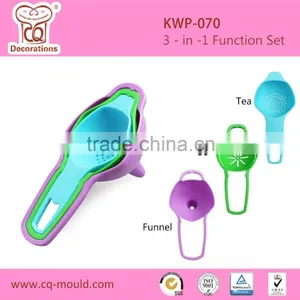 Baking Tools Plastic Sifter 3-in-1 Function Set thumbnail-1