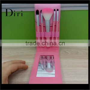5pcs Makeup Brush Sets Pink Makeup Brush Kit Small Travel Brush Set thumbnail-3