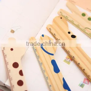 15cm Promotion Cartoon Animal Wooden Ruler thumbnail-4