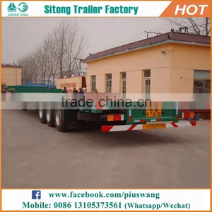 Factory Direct 3 Axles 20 40 Feet Container Platform Truck Trailer Shipping Container Trailers for Sale thumbnail-5
