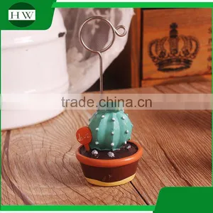 Cheap Mini Resin Cartoon Plant Pot Cactus Photo Name Business Card Holder thumbnail-4