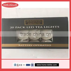 White Candle Shape 20 Pack LED Tea Light thumbnail-1