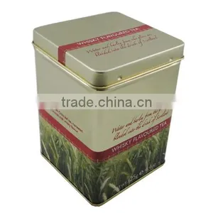 Hot Sale Airtight Empty Printed Square Tin Can for Coffee Storage thumbnail-1