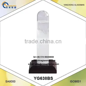 Weather Forecast Glass With Wooden Square Base YG638BS thumbnail-1