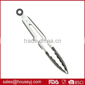 10 Inch High Quality Stainless Steel Bread Tongs Food Tongs Kitchen Serving Tongs thumbnail-5