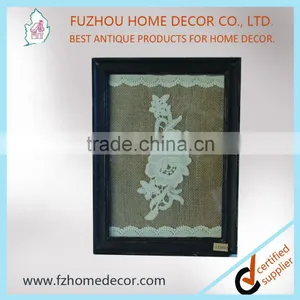 2016 New Style Antique Wooden Lace Picture Frame With Glass Covering thumbnail-1