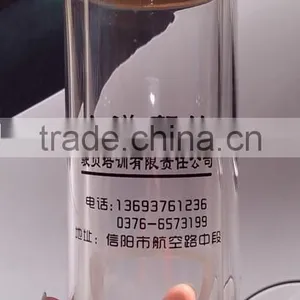 2016 New Design Double Wall Glass Bottles Tea Infuser Water Bottle With PP Lid thumbnail-3