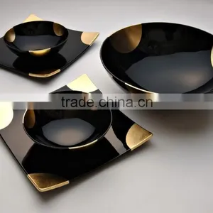 High Quality Best Selling Eco Friendly Gold Dining Set Large Bowl From Vietnam thumbnail-1