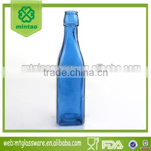 Spray Blue Square Bottle Bottom Vase & Milk Bottles thumbnail-1