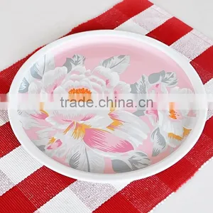 10"Porcelain Pizza Plate With Customized Designs, Round Ceramic Pizza Plate thumbnail-1