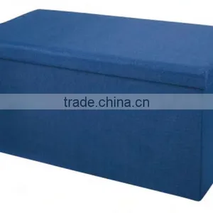 Blue Multipurpose Collapsible Toys Shoes And Garments Storage Ottoman thumbnail-2