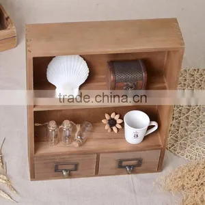 Two Drawer Wall Wooden Boxes thumbnail-5
