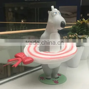 Fiberglass Bear Statue With Lollipop thumbnail-2