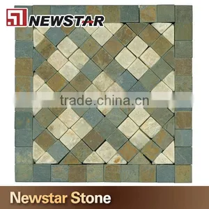 Slate Mosaic China Slate Black Split Face Mosaic thumbnail-1