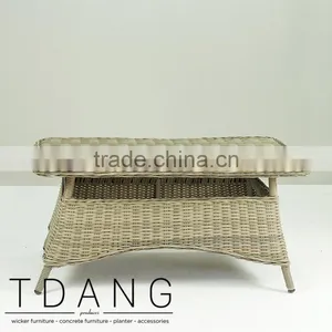 Hanna Wicker Table- Garden Outdoor Rattan Coffee Table thumbnail-3