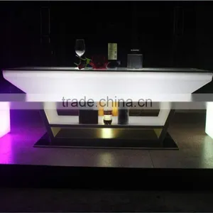 Stainless Steel Leg Illuminate Small Party Led Bar Counter With IR Remote Control thumbnail-3