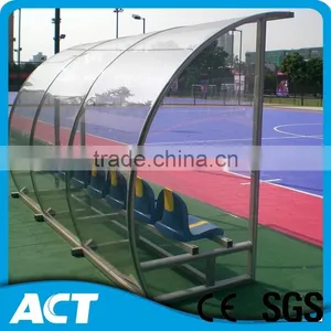 Hot-dip Galvanized Fixed Football Player Bench, Substitute Player Seats thumbnail-2