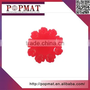 Sample Free! Cixi Mingsheng Custom Shape Silicon Rubber Coaster thumbnail-2