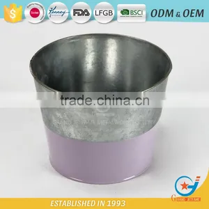 Galvanized Metal Decorative Planters Outdoor Decorative Beautiful Plant Pots thumbnail-2
