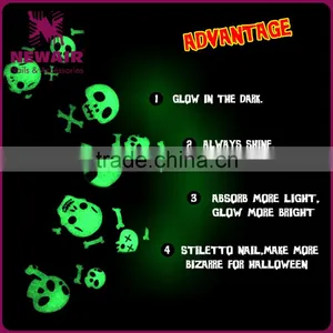 2017 Cheap Wholesale StellietoHolloween Acrylic Nails for Adult thumbnail-4