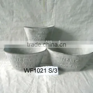 Tin Metal Garden Flower Planter Pot WF1026 thumbnail-5