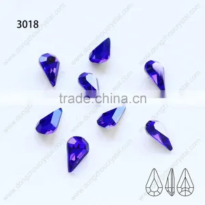 New Design High Quality Point Back Decorative Colored Water Drop Crystal Rhinestone Glass Stone thumbnail-1