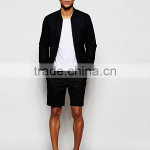 High Quality Latest Custom Slip Pockets Men's Black Slim Fit 100% Cotton Zip Fly Casual Shorts thumbnail-4