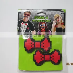 2015 Latest Acrylic Pixelated Bow Tie ,bowknot Plastic Bow Tie Brooch thumbnail-2