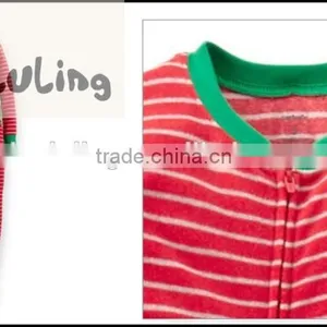 TinaLuLing 100% Cotton Unisex Red Winter One Piece Sleepwear Kids Footed Pajamas thumbnail-4