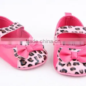 New Baby Hot Pink Leopard Leather Shoes Fashion Girls Dress Shoes thumbnail-1