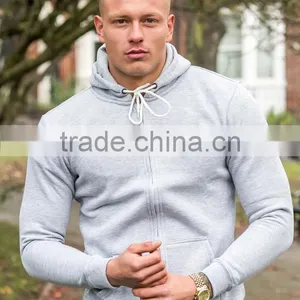 Drawstring Full Zip Hoody Tracksuit Tops Slim Fit Hoody thumbnail-2