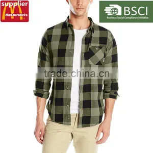 2016 New Winter Fashion Long Sleeve Flannel Shirt thumbnail-1