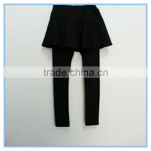 Wholesale OEM Soft Good Quality Comfortable Children Girl Pantskirts Leggings With Skirt for Girls Kids Girls Leggins thumbnail-1