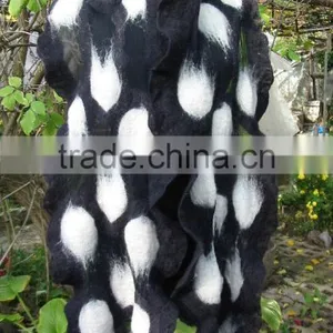 Felt Shawl,Nuno Felt Shawl,Felt Wrap Shawl,Merino Wool Shawl,Black Shawl,European Shawl, Wool Cape,Nuno Felt Capelet,Handmade thumbnail-1