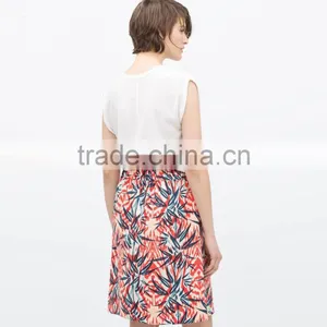 2015 New Fashion Palm Tree Print Longuette Skirt thumbnail-4