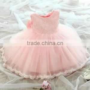 Com OEM Service Satin Beaded Flower Girl Dress thumbnail-2