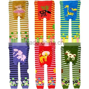 Latest Fall Infant Leggings Striped Cartoon Printed Child PP Pants For Children Knitted Pants Wholesale SC40822-29 thumbnail-1