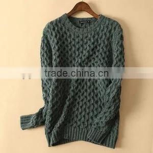 The Long Sleeve Dark Grey Round V Neck Knitting Pullover Casual Men Knitted Sweater thumbnail-1
