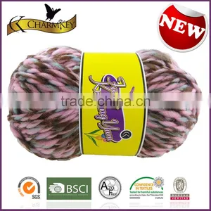 Charmkey Mixed Color Hand Knitting Yarn 100% Ptt Scarf Knitting Melange Yarn thumbnail-2