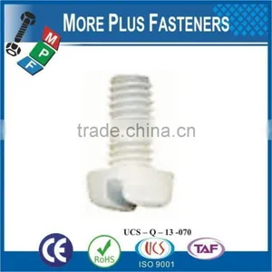 Made in Taiwan Black White Nylon Round Phillips Slotted Plastic Round Head Screw thumbnail-5