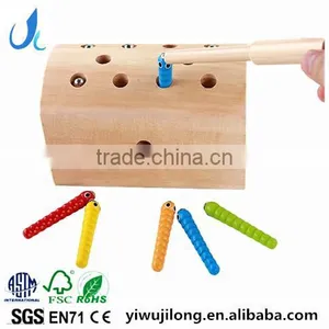 Balance Exercise Wooden Catching Worms Game Gifts Educational Toys for Kids thumbnail-1