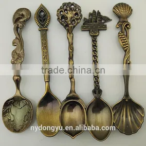 High Quality Stainless Steel Coffee Spoon /hutg Gold Brown Retro Stainless Steel Tea Spoon /fancy Dinnerware Tableware thumbnail-4