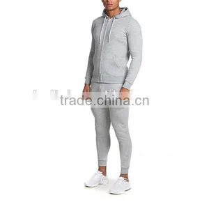 Tapered Mens Tracksuit Gym Sportswear Fitted Blank Traning Tracksuits Wholesale thumbnail-2