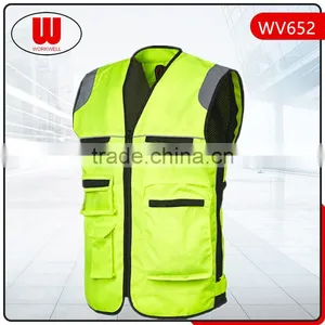 High Visibility Mens Pockets Tactical Vest thumbnail-1