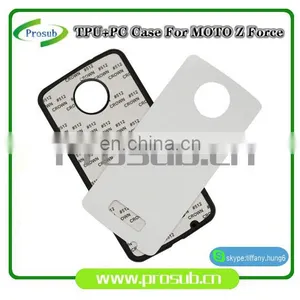2d Sublimation Heat Transfer PC +TPU Silicon Blank Cell Phone Case With Metal Sheet for Prosub-Z Force thumbnail-2