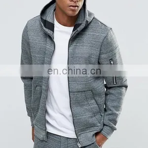 Custom Mens Zip Up Fashion Hooded thumbnail-1