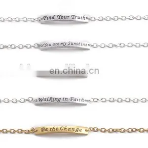 Name Personalized Bar Bracelet Bridesmaid Gift Dainty Name Plate Bracelet thumbnail-1