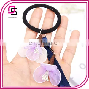 New Wholesale Decorative Floral Elastic Hair Tie Accessories Girls Korean Headdress thumbnail-4
