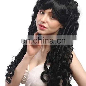 Halloween Party Long Black Lady Wig P-W197 thumbnail-5